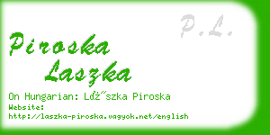 piroska laszka business card